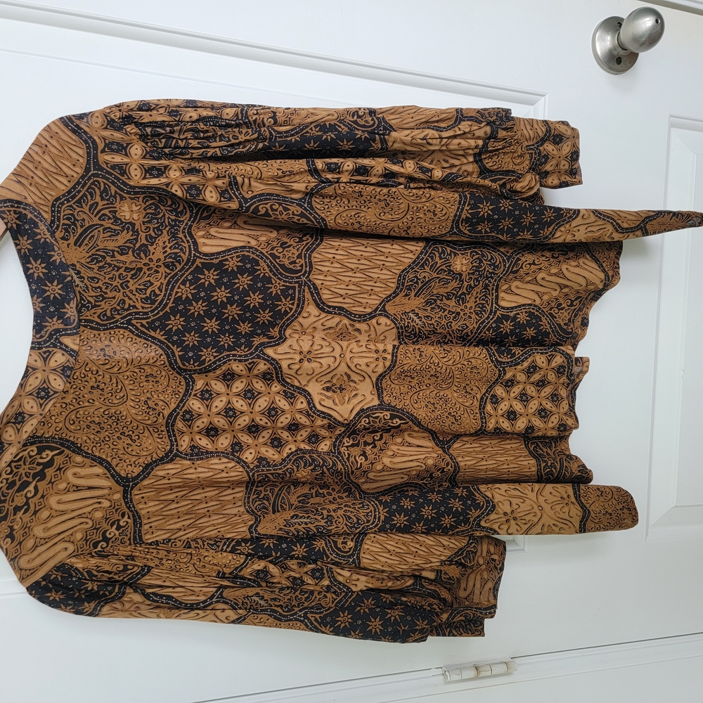 Bohemian Patterned Long Sleeve Top